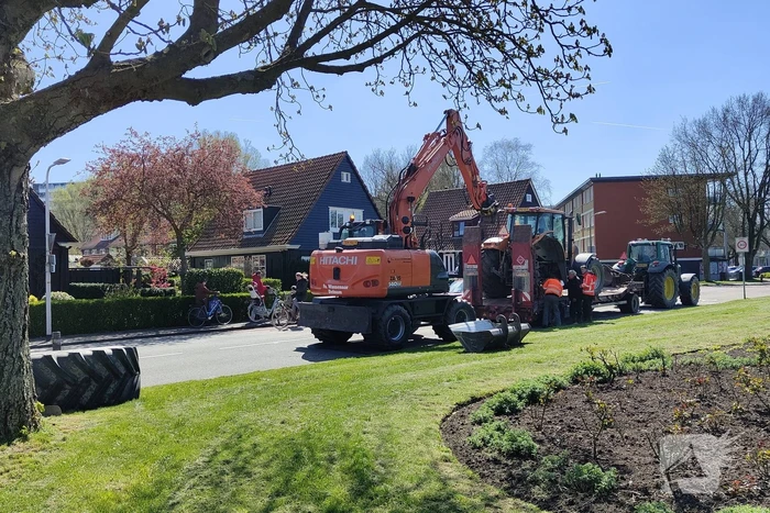 Tractor verliest wiel
