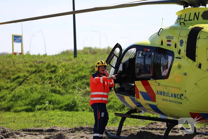 Traumahelikopter landt voor incident