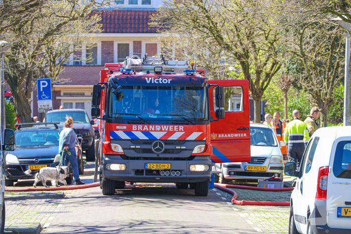 Brand en gaslek in meterkast van woning