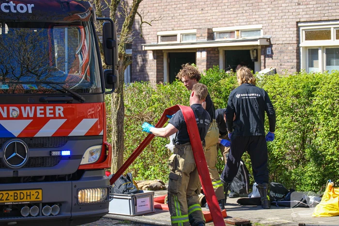Brand en gaslek in meterkast van woning