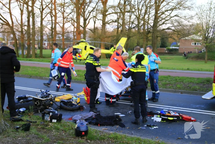 Motorrijder ernstig gewond bij eenzijdig ongeval