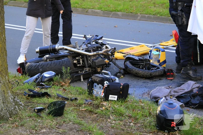 Motorrijder ernstig gewond bij eenzijdig ongeval