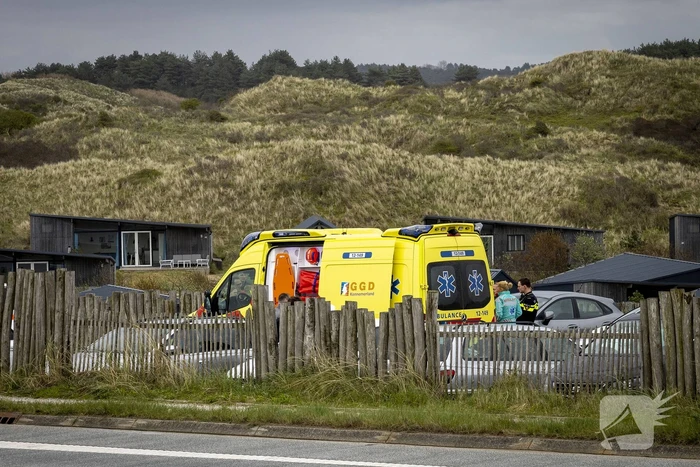 Traumahelikopter landt voor medische noodsituatie