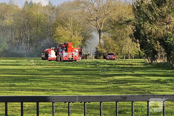 Flinke brand in schuur