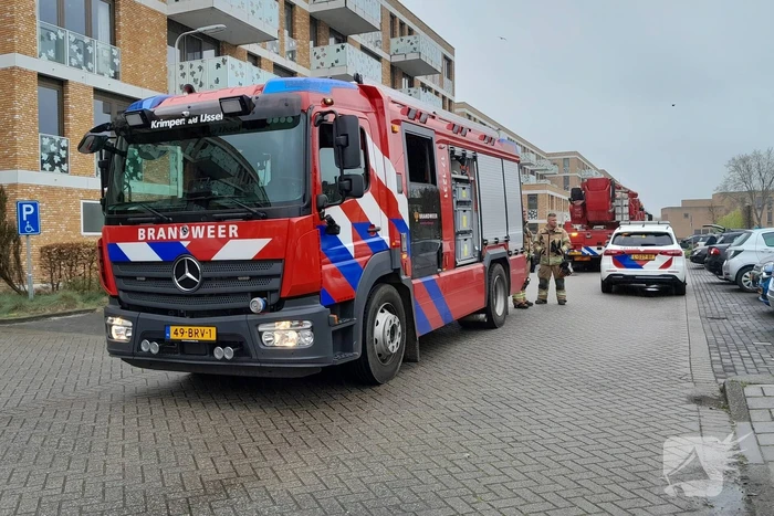 Rookontwikkeling door pan op het vuur