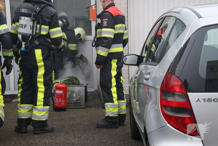 Schoorsteen geveegd na brand