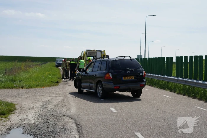 Motorrijder gewond bij aanrijding met auto