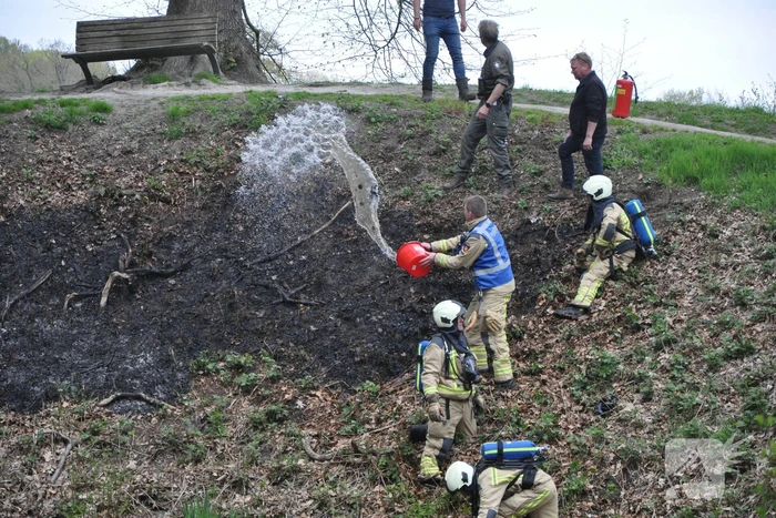 Brand in monumentaal parkbos De Braak