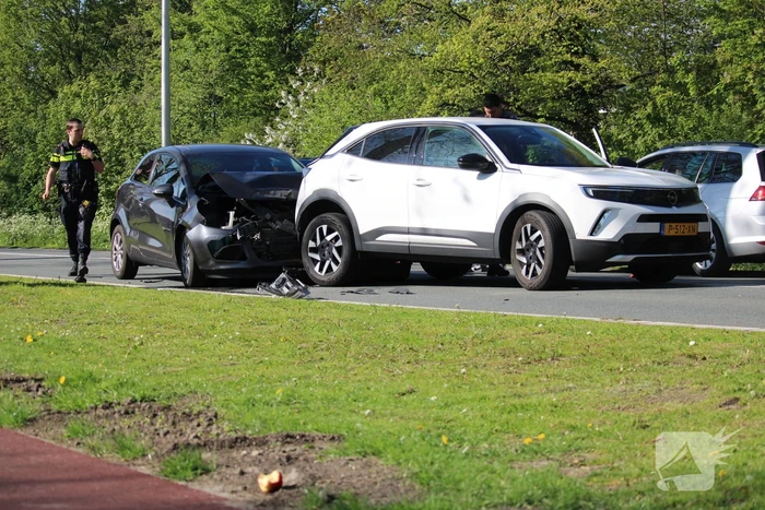 Flinke file bij kop-staartbotsing