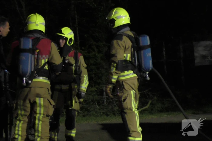 Brand in bouwcontainer