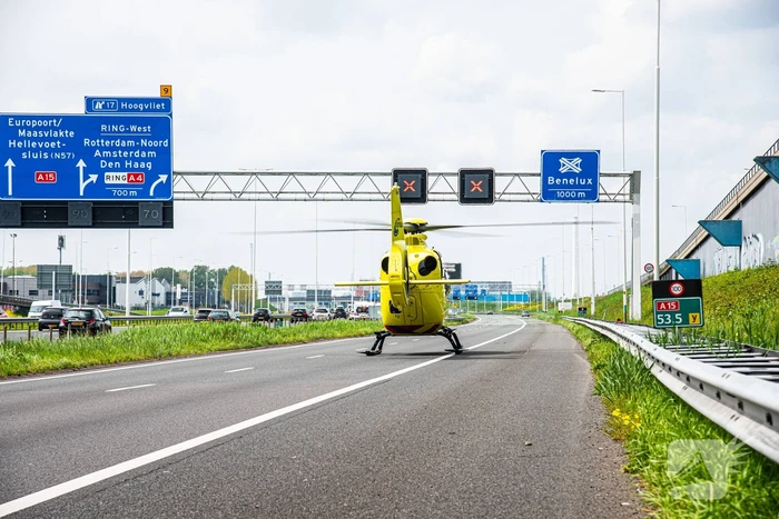 Motorrijder zwaargewond bij ongeval op snelweg