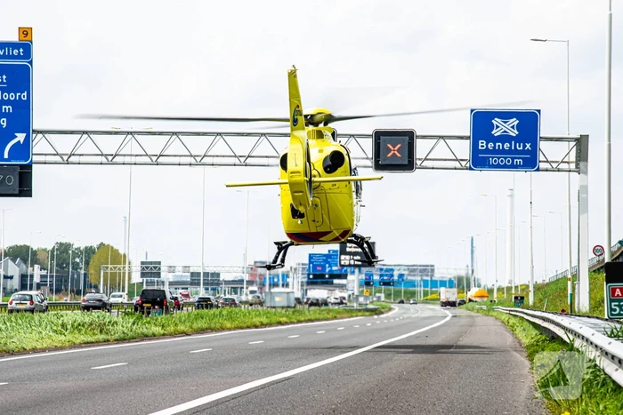 Motorrijder zwaargewond bij ongeval op snelweg