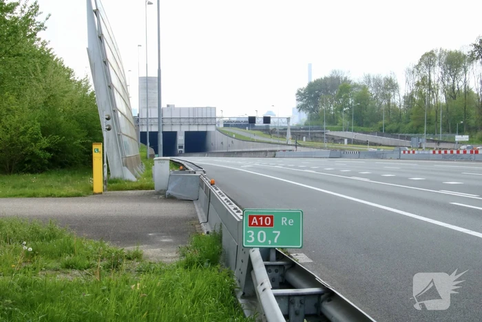 Coentunnel richting Zaanstad dicht