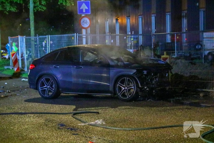 Voertuig te water na aanrijding