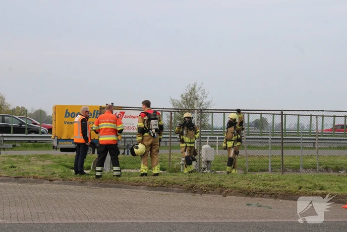 Lekkende LPG installatie bij tankstation