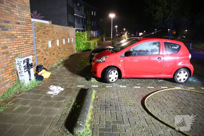 Meerdere voertuigen beschadigd na brand