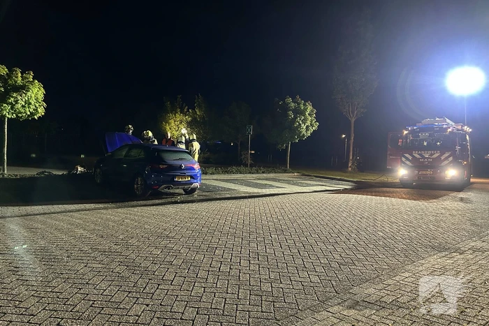 Brand in auto snel geblust