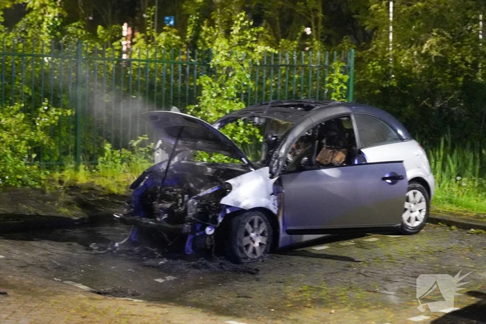 Auto volledig afgebrand in parkeervak