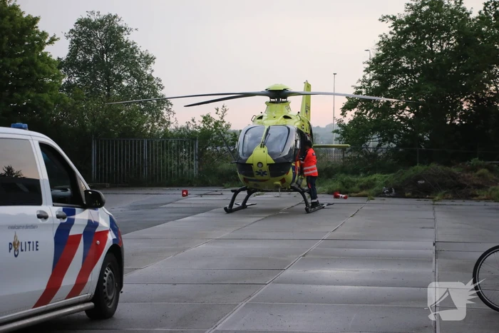 Traumahelikopter trekt veel bekijks