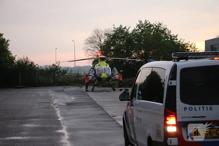 Traumahelikopter trekt veel bekijks