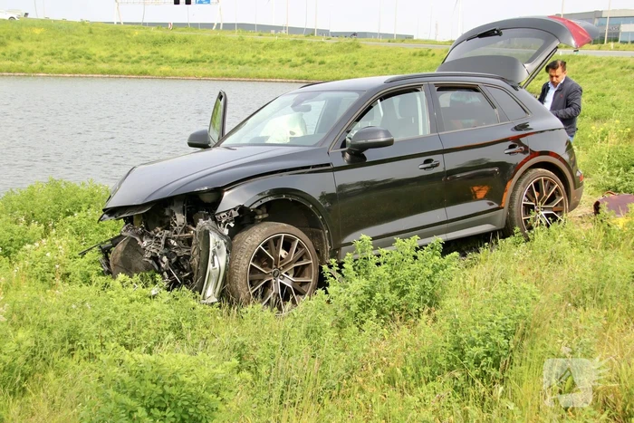 Automobilist ramt lantaarnpaal