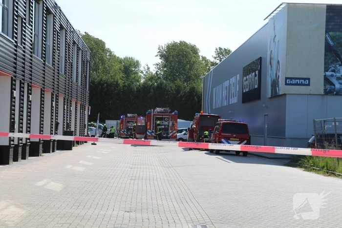 Grote brand in opslagloods