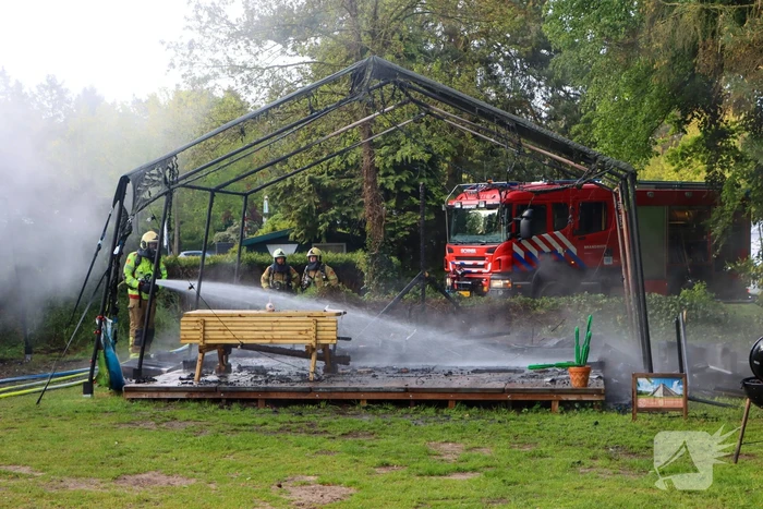 Aanhouding na hevige brand in drie glampingtenten