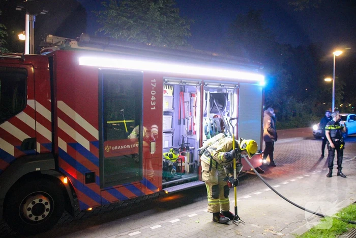 Kleine brand in achtertuin