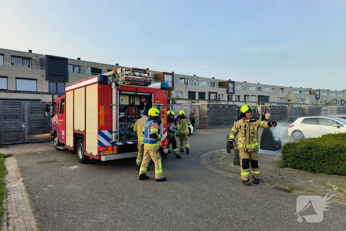 Brand in container snel onder controle