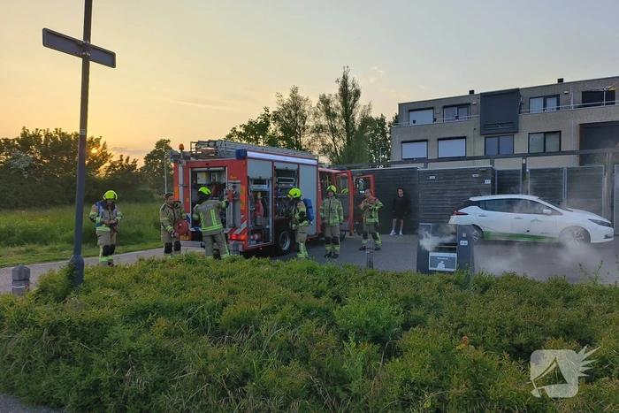 Brand in container snel onder controle