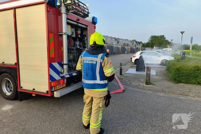 Brand in container snel onder controle