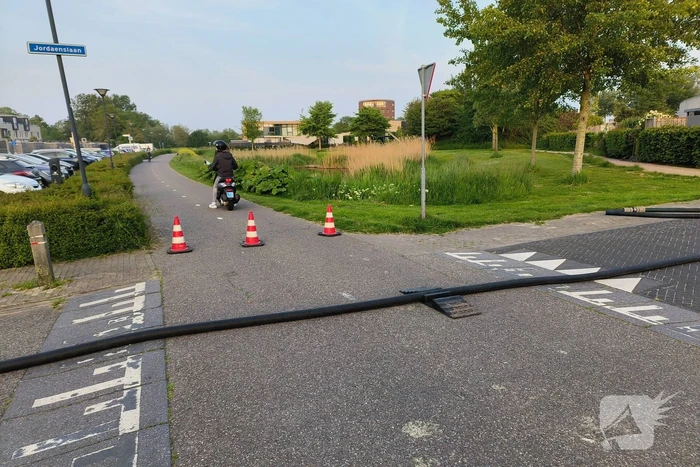 Brand in container snel onder controle