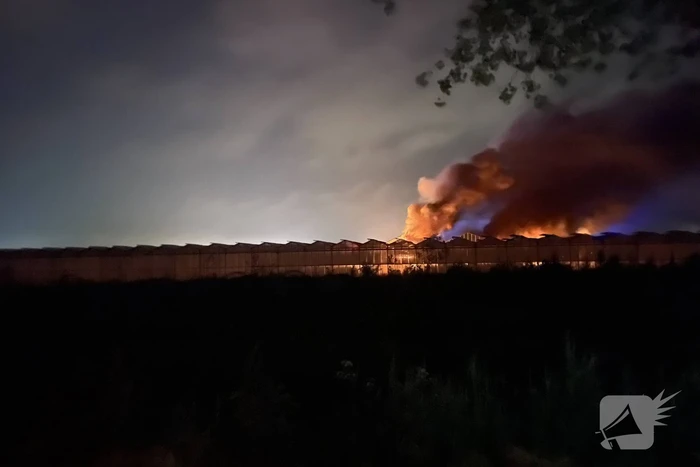 Grote brand bij plantenkas met zonnepanelen
