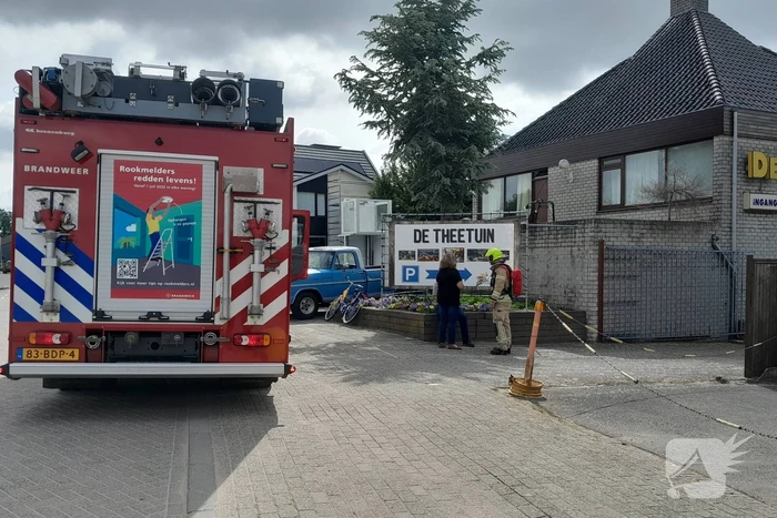 Theetuin geventileerd na brand