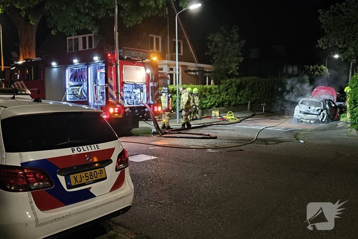 Geparkeerde auto verwoest door brand