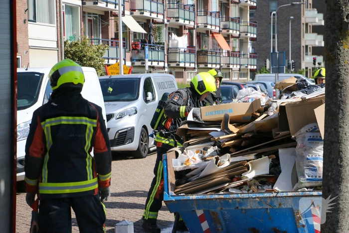 Brand in bouwcontainer snel geblust