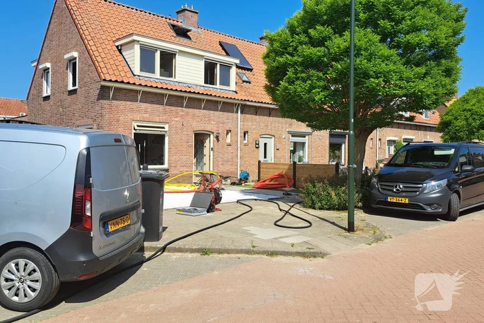 Gaslekkage door boring in meterkast woning