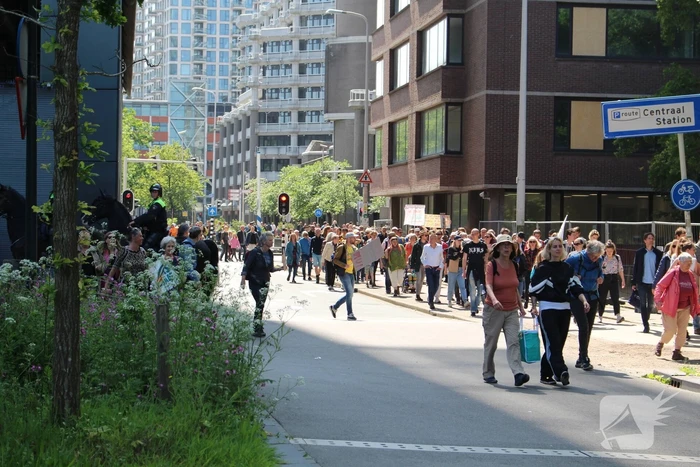 Politie masaal aanwezig bij demonstratie