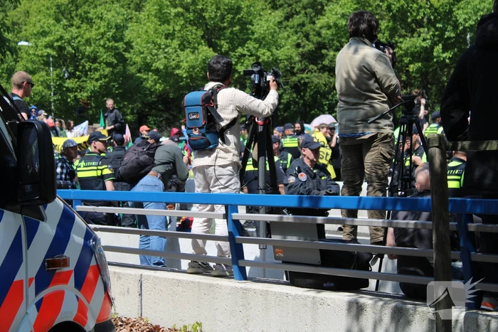 Politie masaal aanwezig bij demonstratie