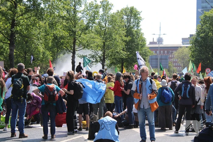Politie masaal aanwezig bij demonstratie