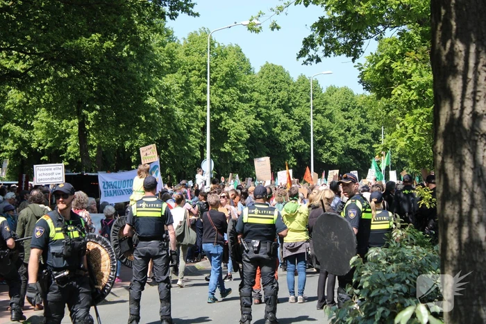 Politie masaal aanwezig bij demonstratie