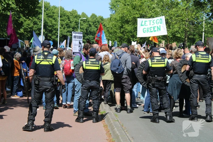 Politie masaal aanwezig bij demonstratie