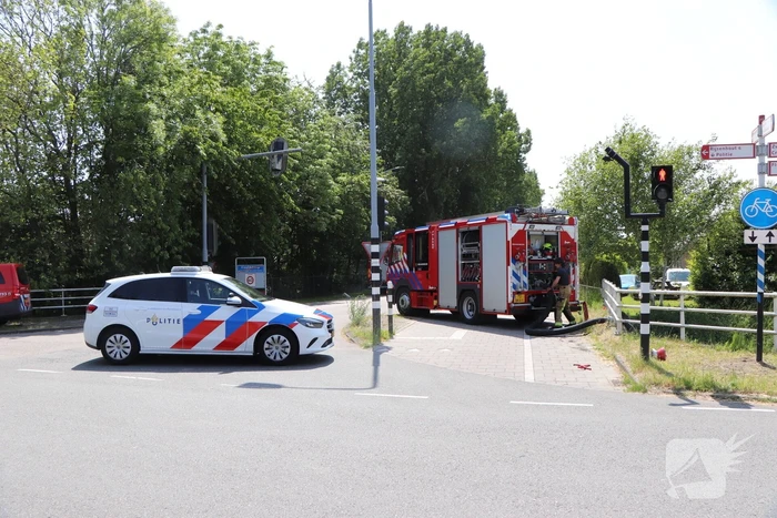 Grote brand in opslagloods