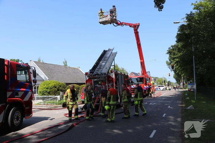 Grote brand in opslagloods