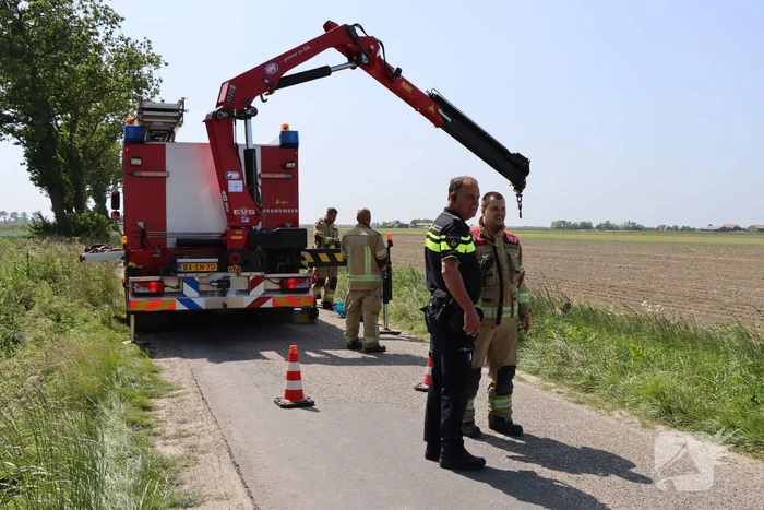 Man belandt met scootmobiel in sloot