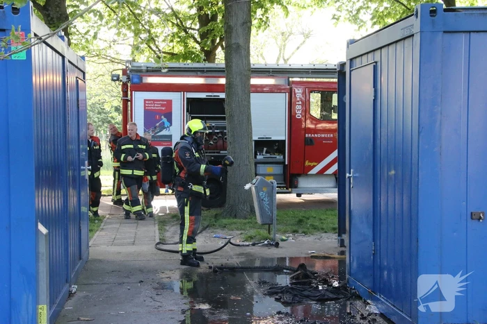Brandend afval snel geblust