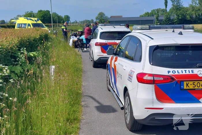 Wielrenner gewond bij aanrijding met scooter