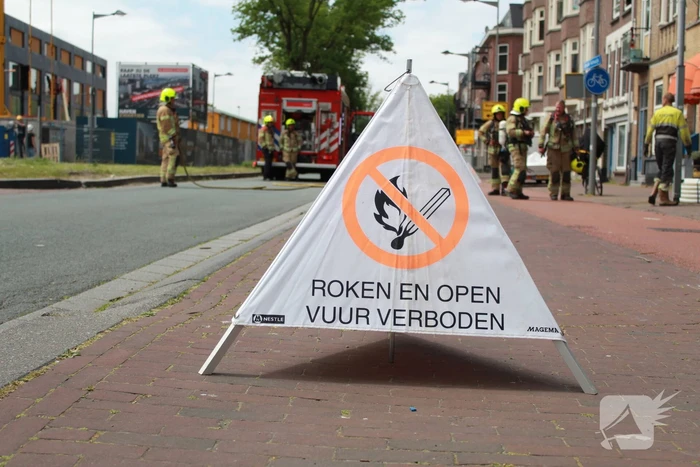 Werkzaamheden verstoord door gaslekkage