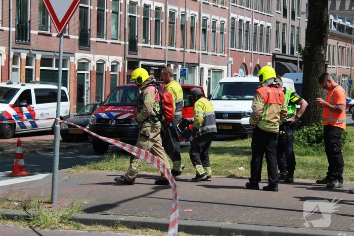 Werkzaamheden verstoord door gaslekkage