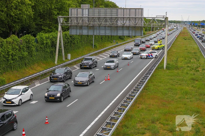 Veel schade bij kettingbotsing